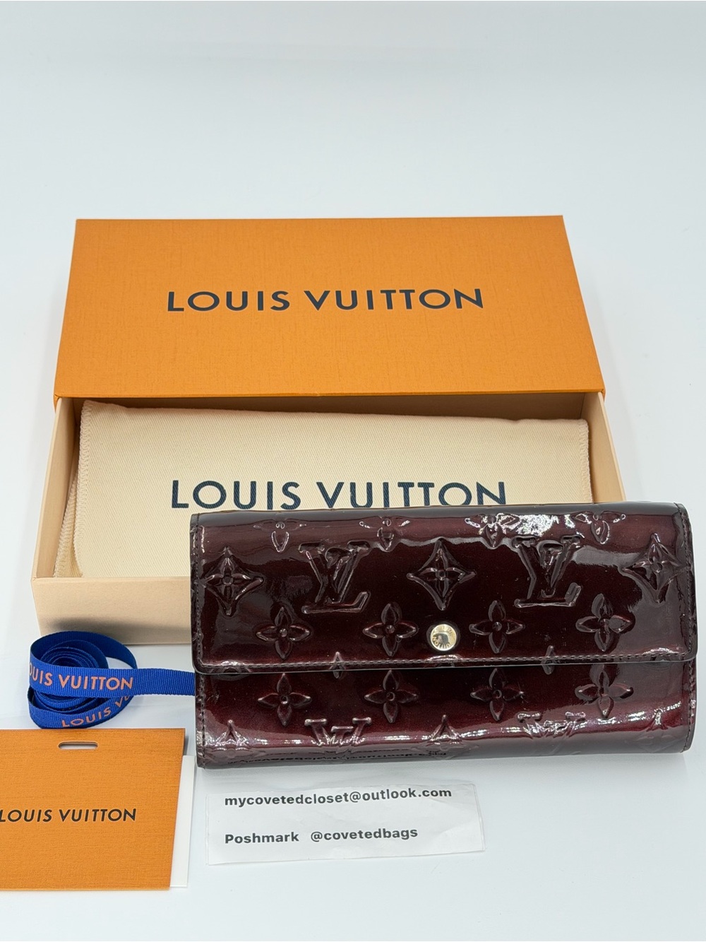 Louis Vuitton Sarah Vernis Monogram Long Wallet